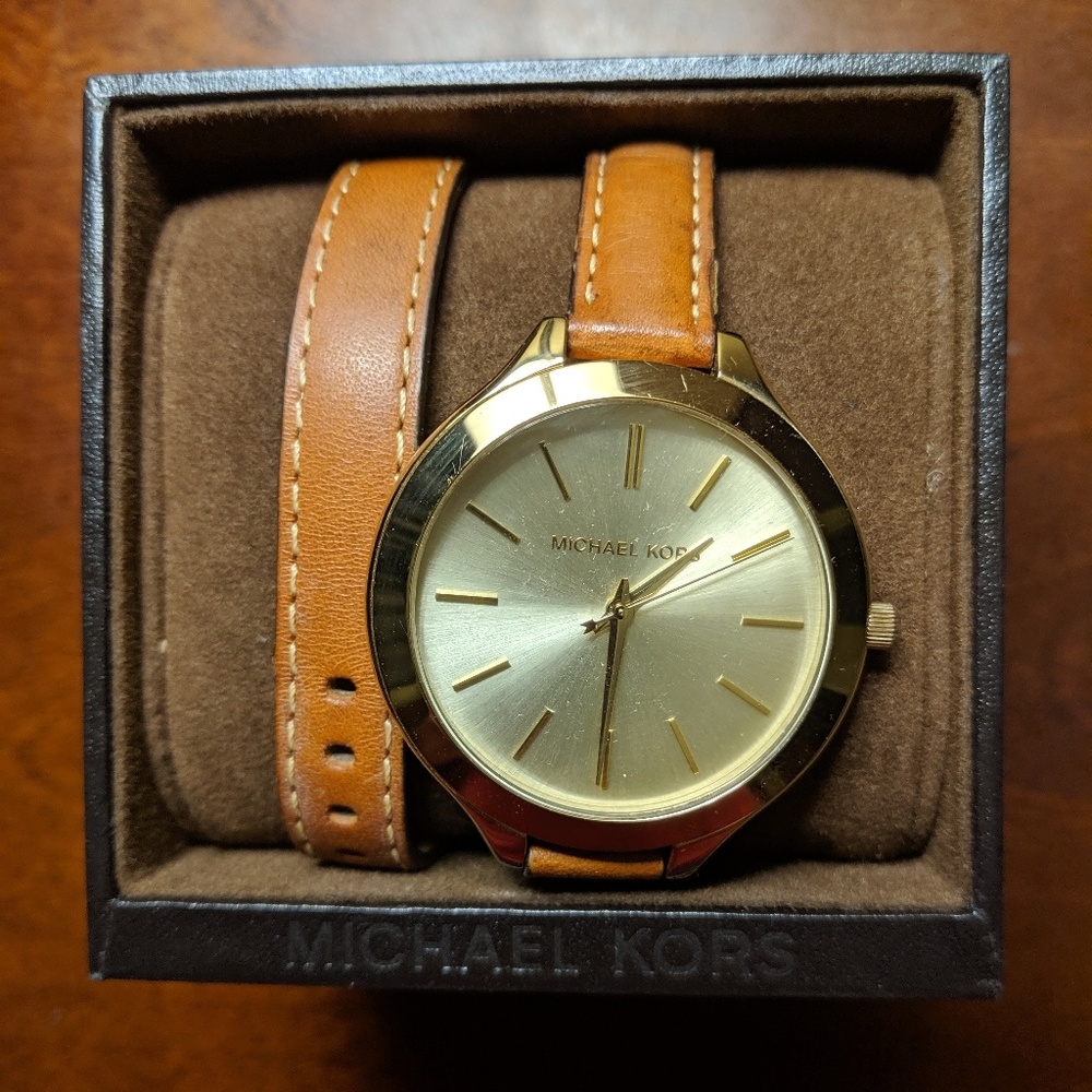 Michael Kors Slim Runway Double wrap watch.